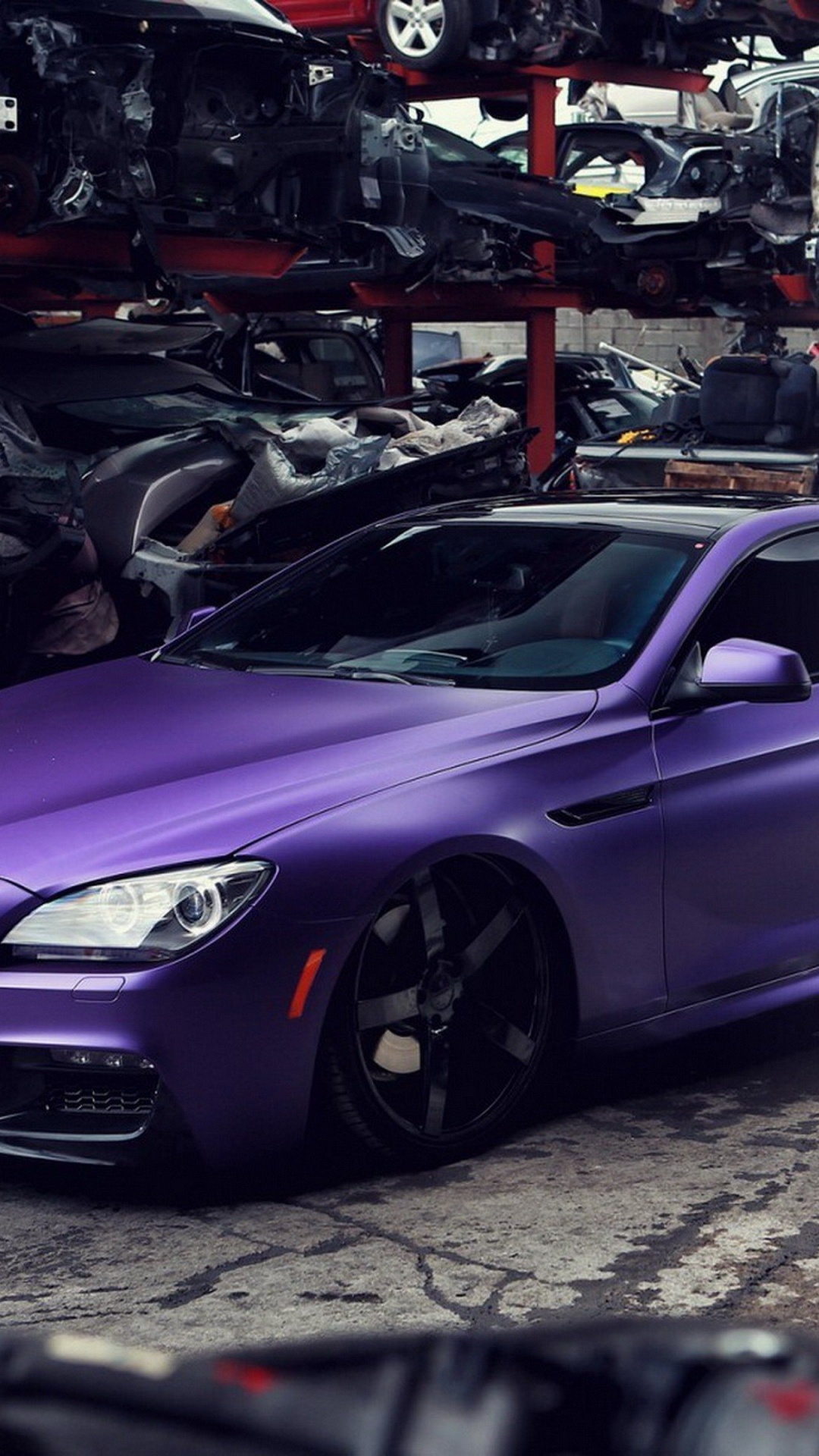 Purple Porsche 911 Parked in Garage. Wallpaper in 1080x1920 Resolution