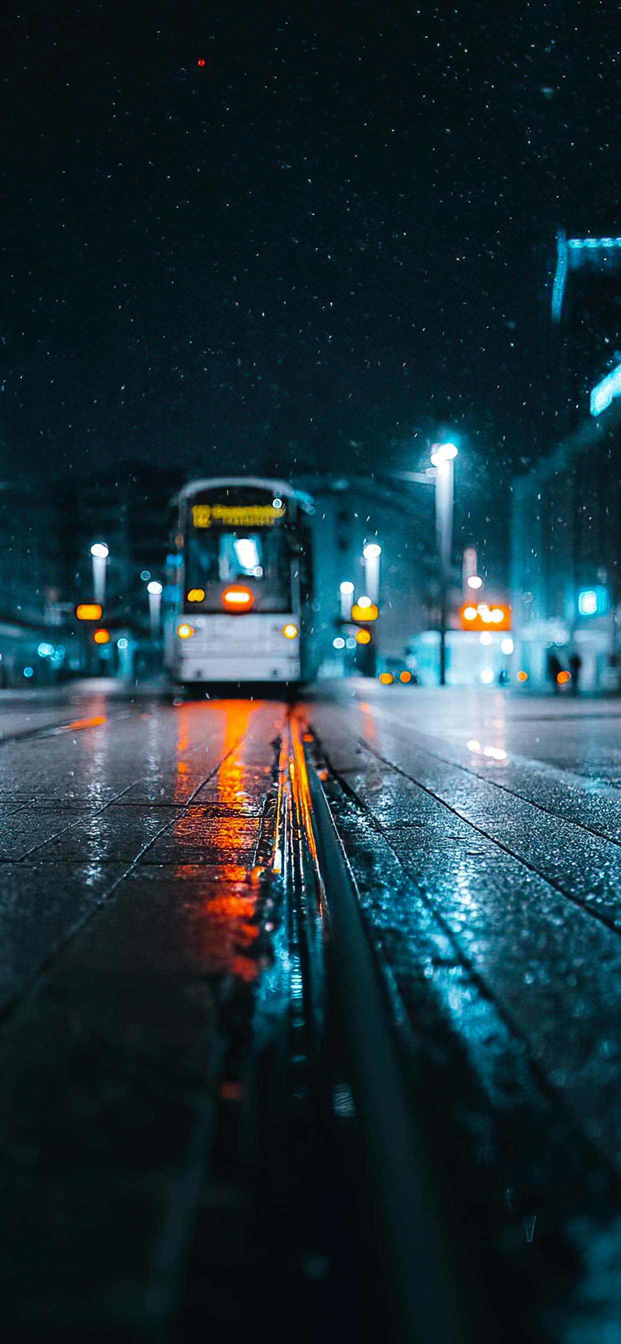 Reflection, Automotive Lighting, Blue, Infrastructure, Asphalt. Wallpaper in 1242x2688 Resolution