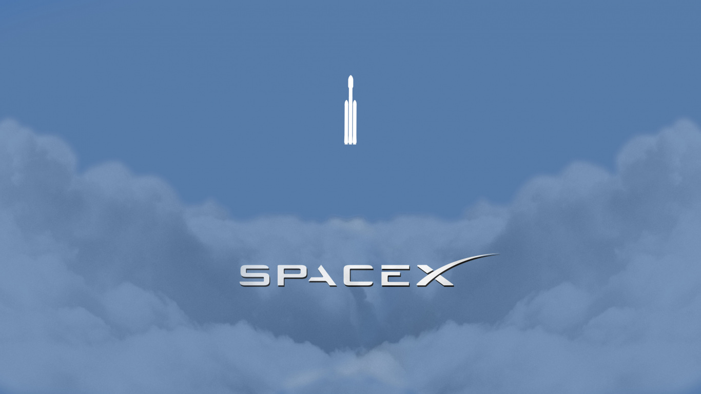 SpaceX, Rocket, Elon Musks Tesla Roadster, Daytime, Cloud. Wallpaper in 1366x768 Resolution