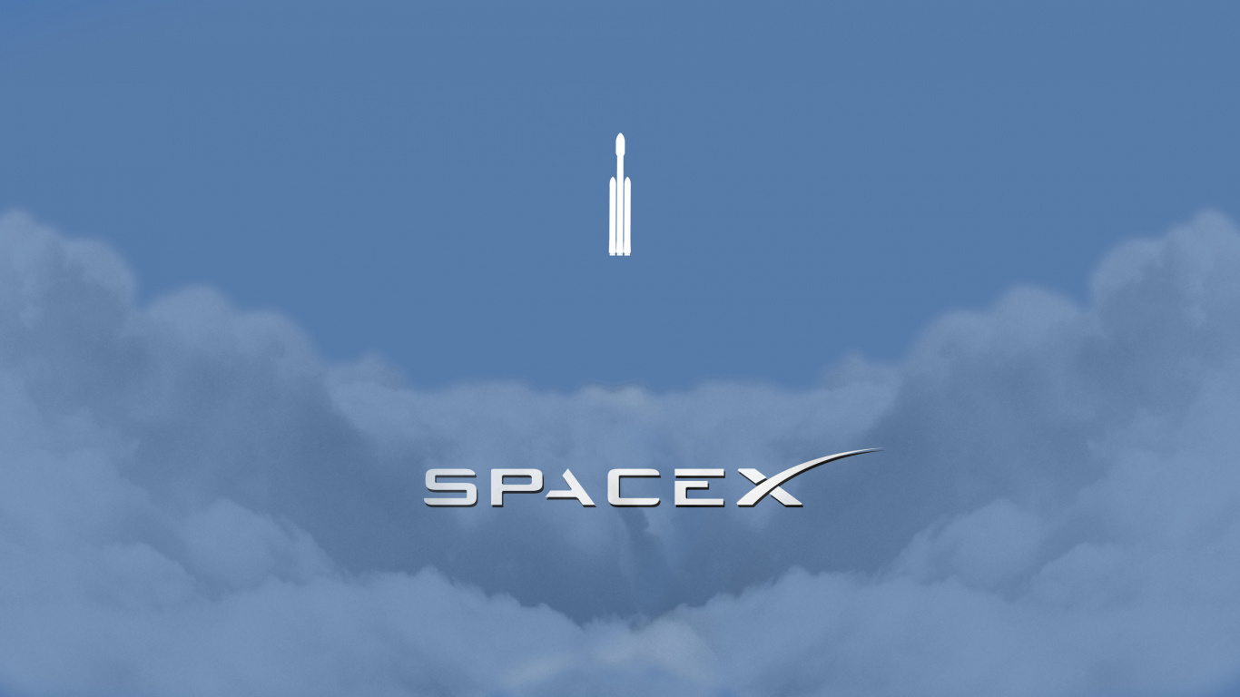 SpaceX, Elon Moschus Tesla Roadster, Tageszeit, Cloud, Atmosphäre. Wallpaper in 1366x768 Resolution