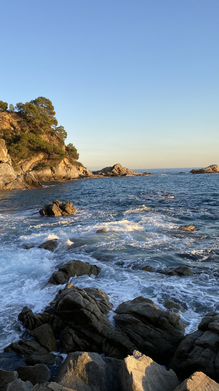 Mer, Côte, Eau, Promontoire, Physique. Wallpaper in 750x1334 Resolution