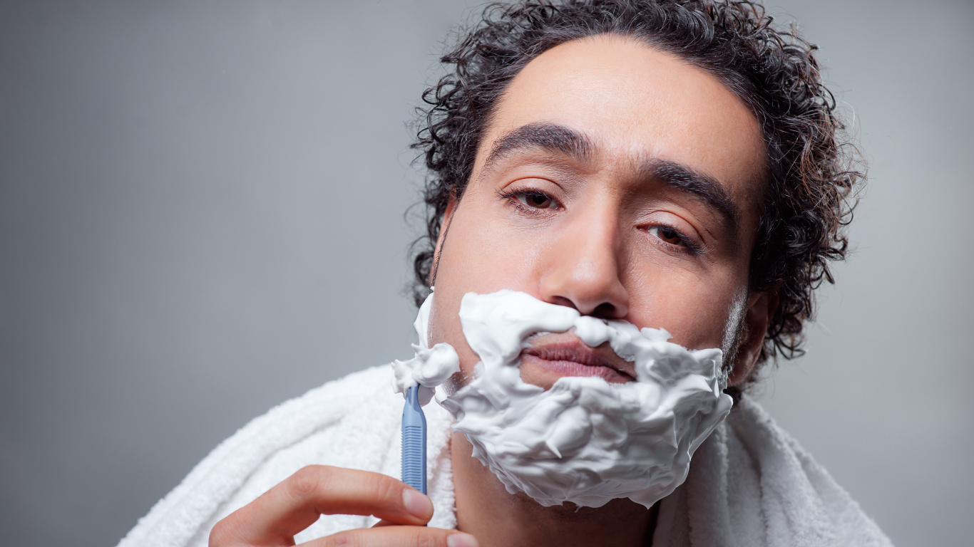 Shaving, Facial Hair, Hair, Beard, Lip. Wallpaper in 1366x768 Resolution
