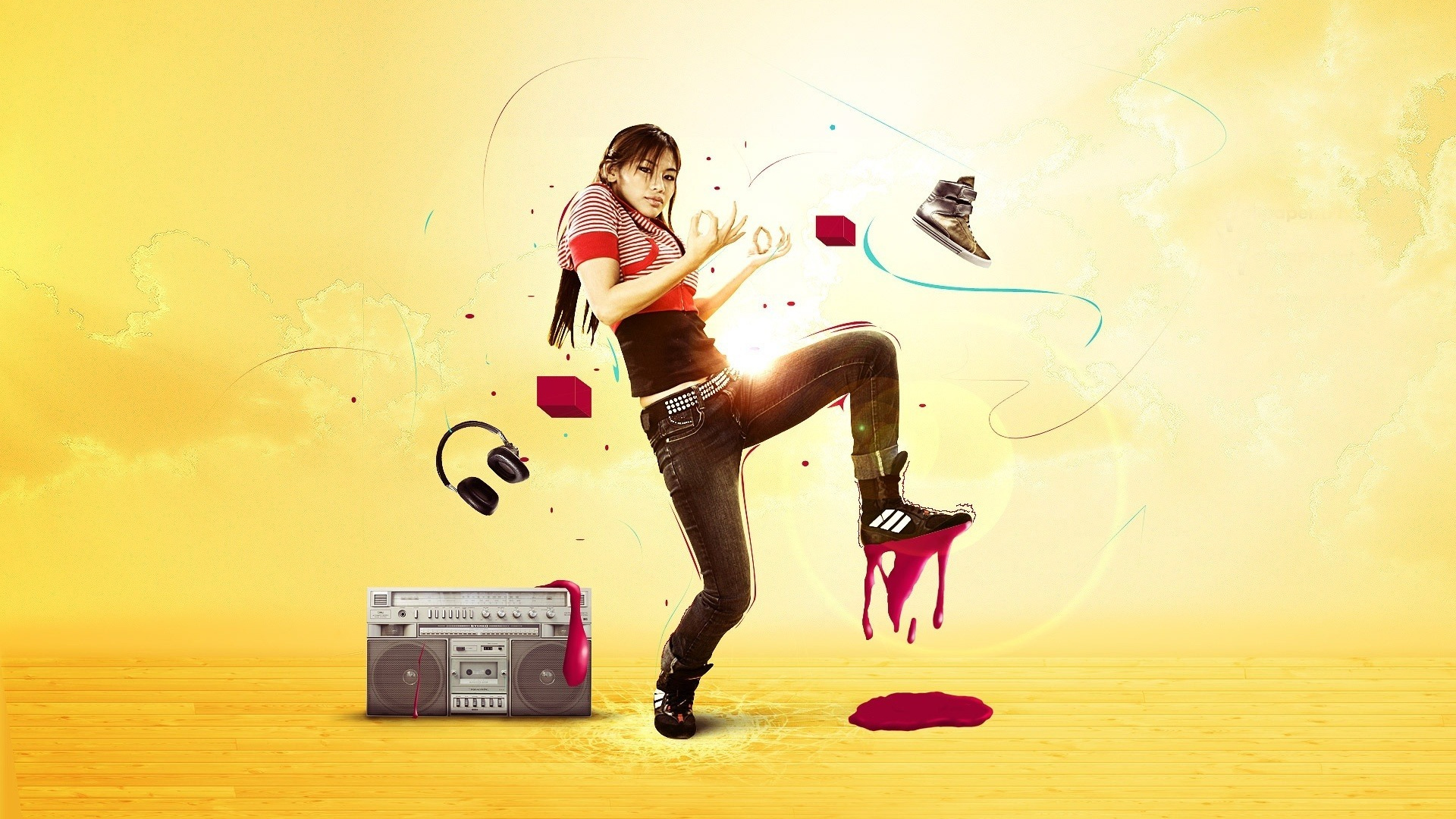 Illustration, Graphic Design, Font, Music, Happiness. Wallpaper in 1920x1080 Resolution