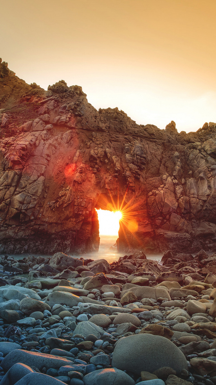 Rock, Canyon, Lava, Licht, Natur. Wallpaper in 750x1334 Resolution