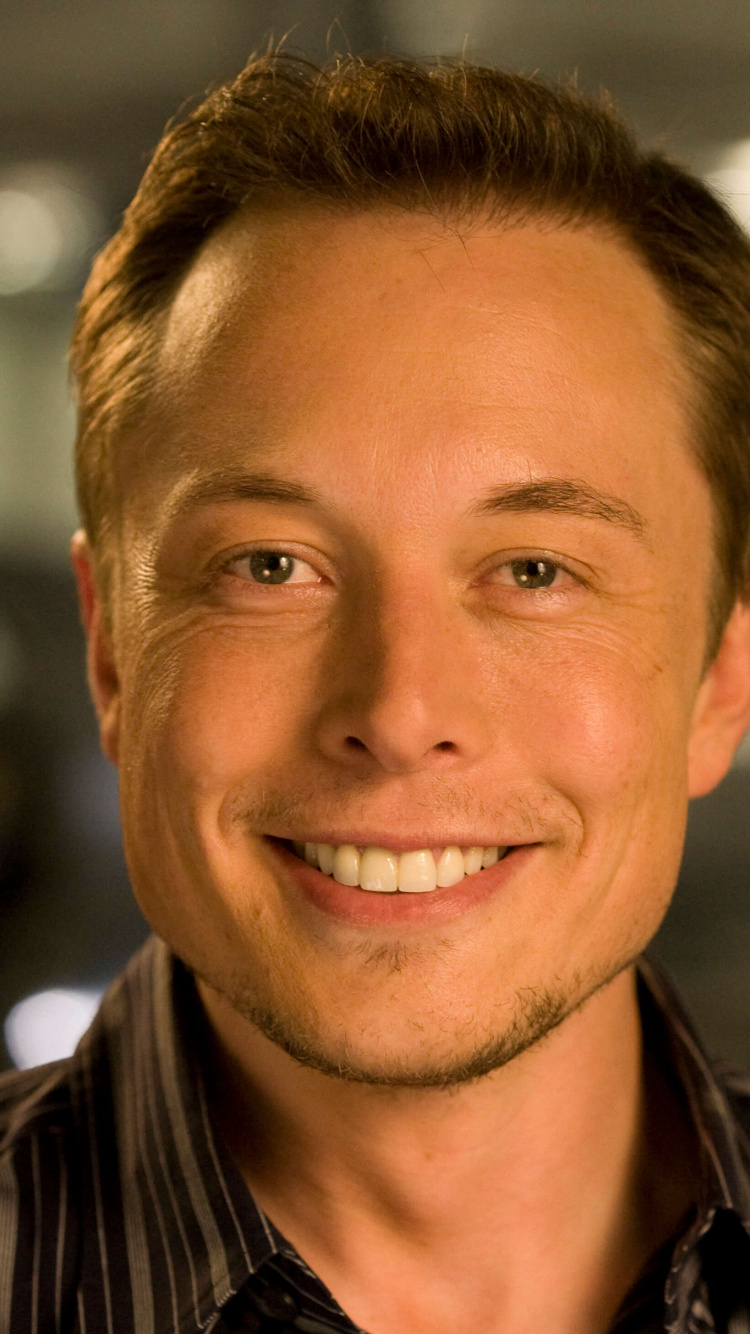 Elon Musk, SpaceX, Face, Facial Expression, Smile. Wallpaper in 750x1334 Resolution