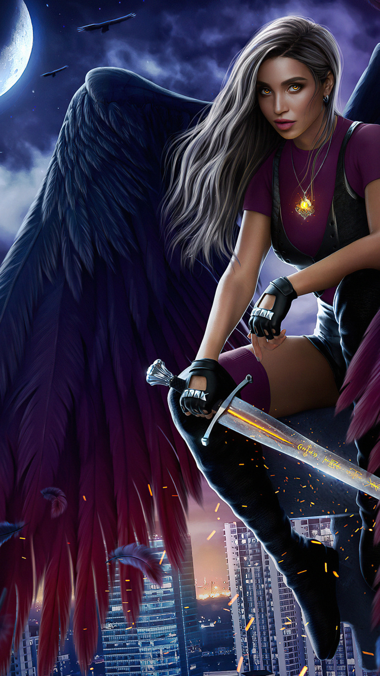 Art, Digital Art, Cover Art, Light, Purple. Wallpaper in 750x1334 Resolution