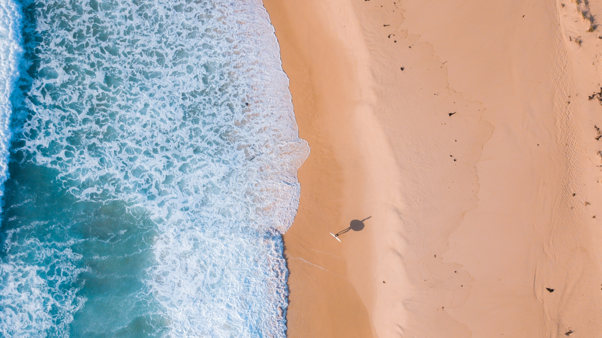 Playa, Azul, Agua, Blanco, Azure. Wallpaper in 1920x1080 Resolution
