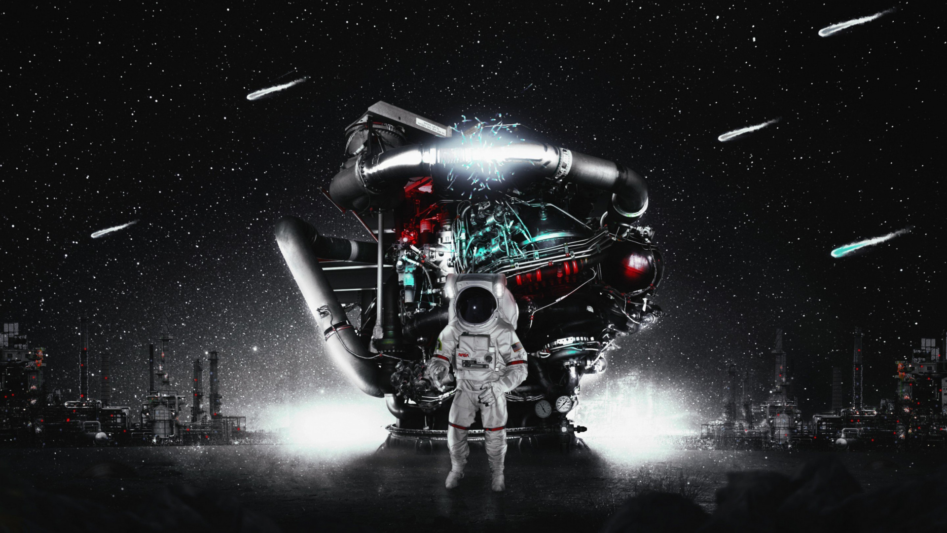 Astronauta, Espacio, Camiseta, Entretenimiento, Arte. Wallpaper in 1920x1080 Resolution