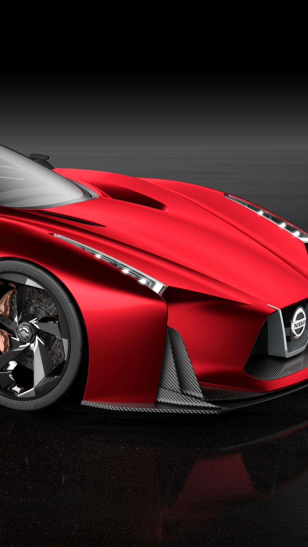 Roter Ferrari 458 Italia Auf Schwarzem Hintergrund. Wallpaper in 1080x1920 Resolution