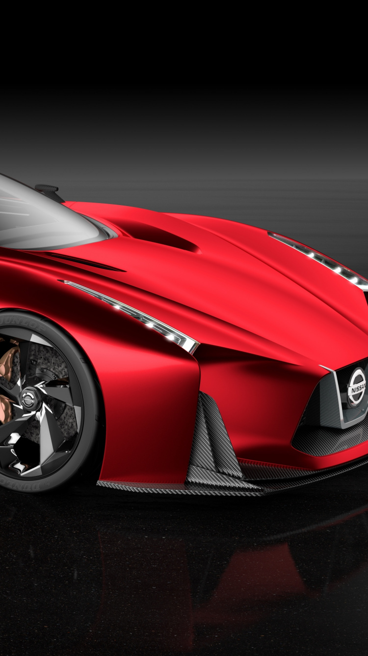 Roter Ferrari 458 Italia Auf Schwarzem Hintergrund. Wallpaper in 750x1334 Resolution