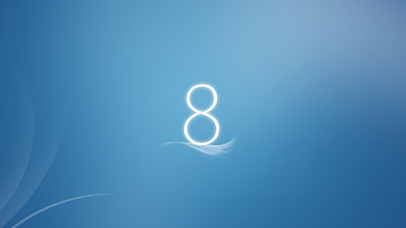 Blaue Und Weiße Herzillustration. Wallpaper in 1366x768 Resolution