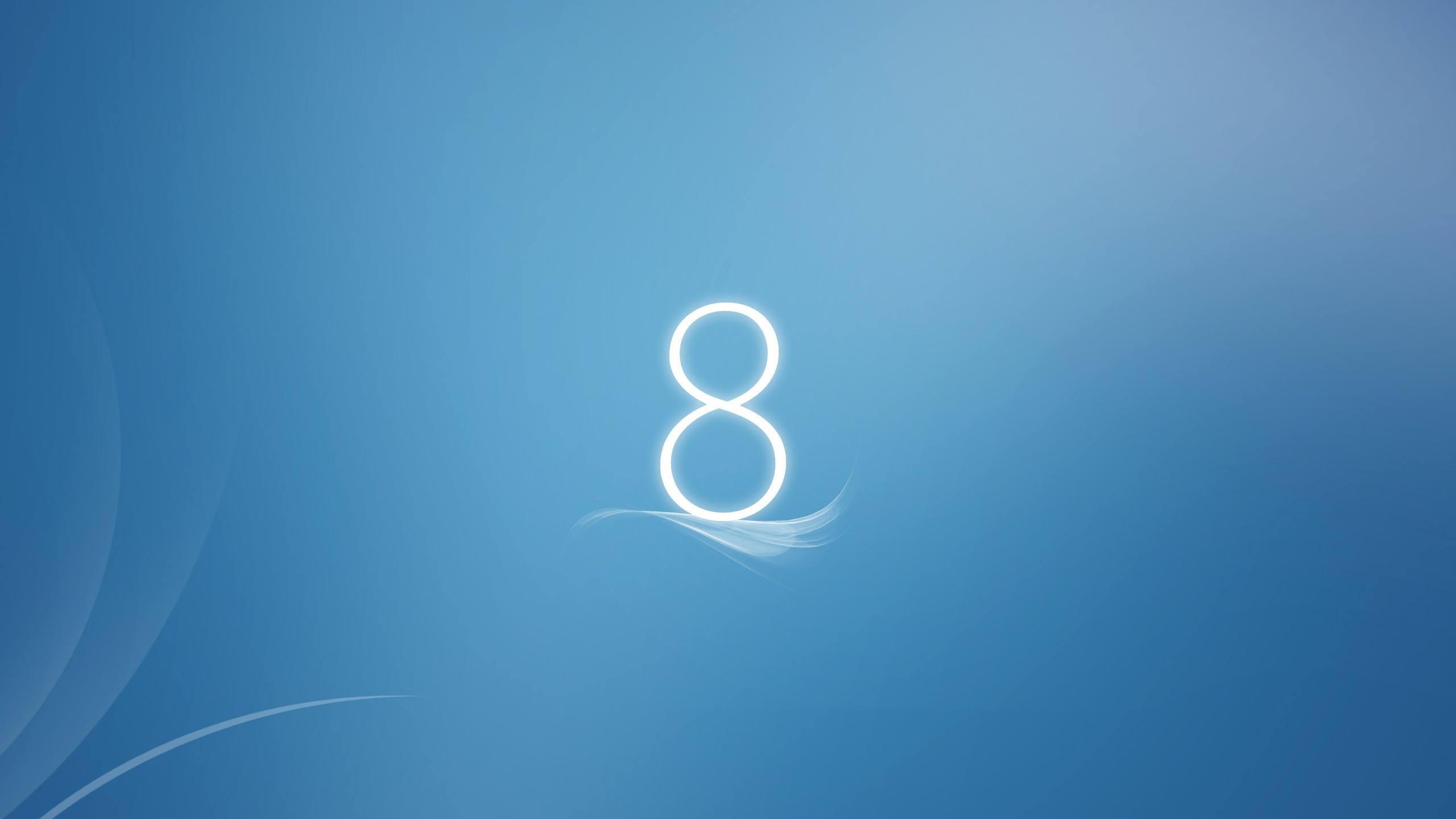 Blaue Und Weiße Herzillustration. Wallpaper in 2560x1440 Resolution