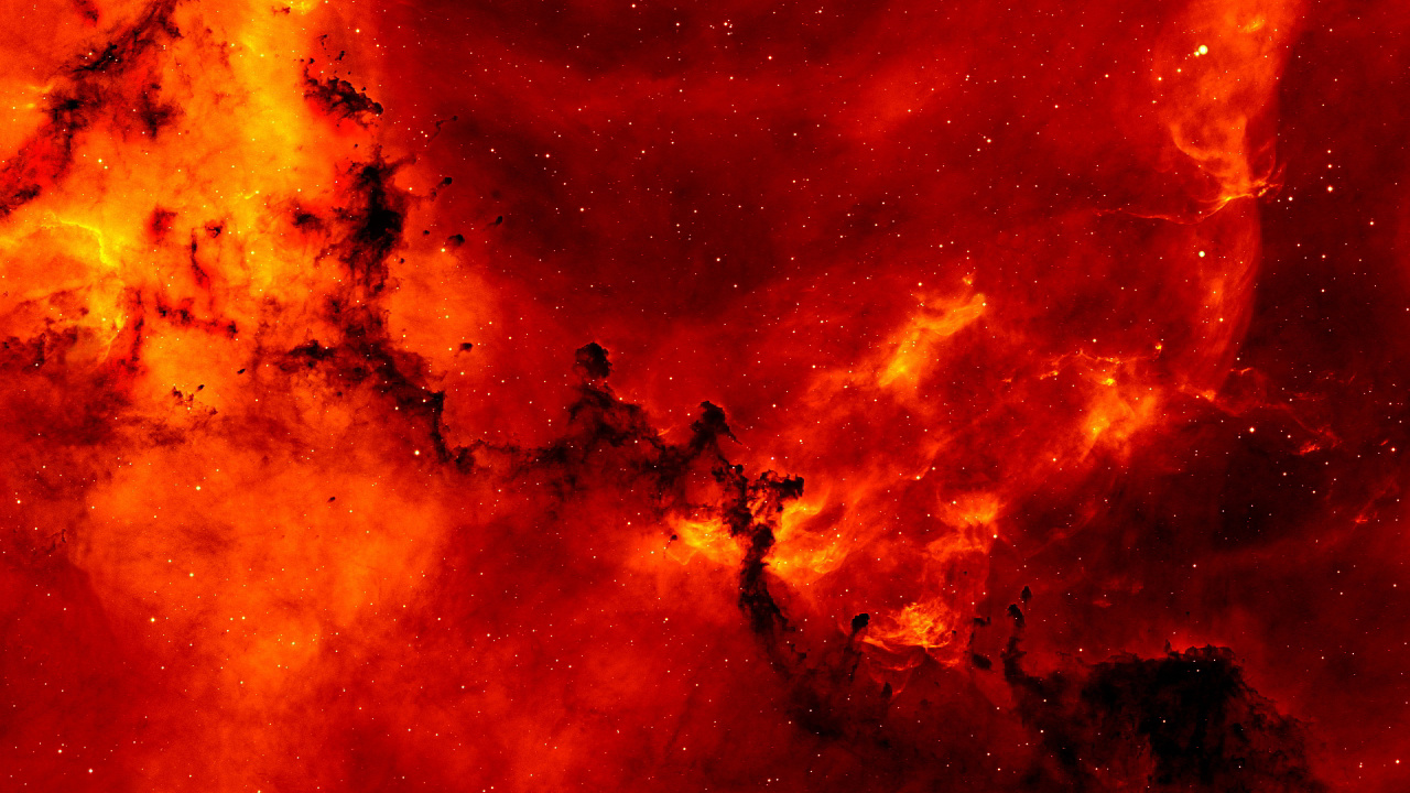 Orange Und Schwarze Abstrakte Malerei. Wallpaper in 1280x720 Resolution