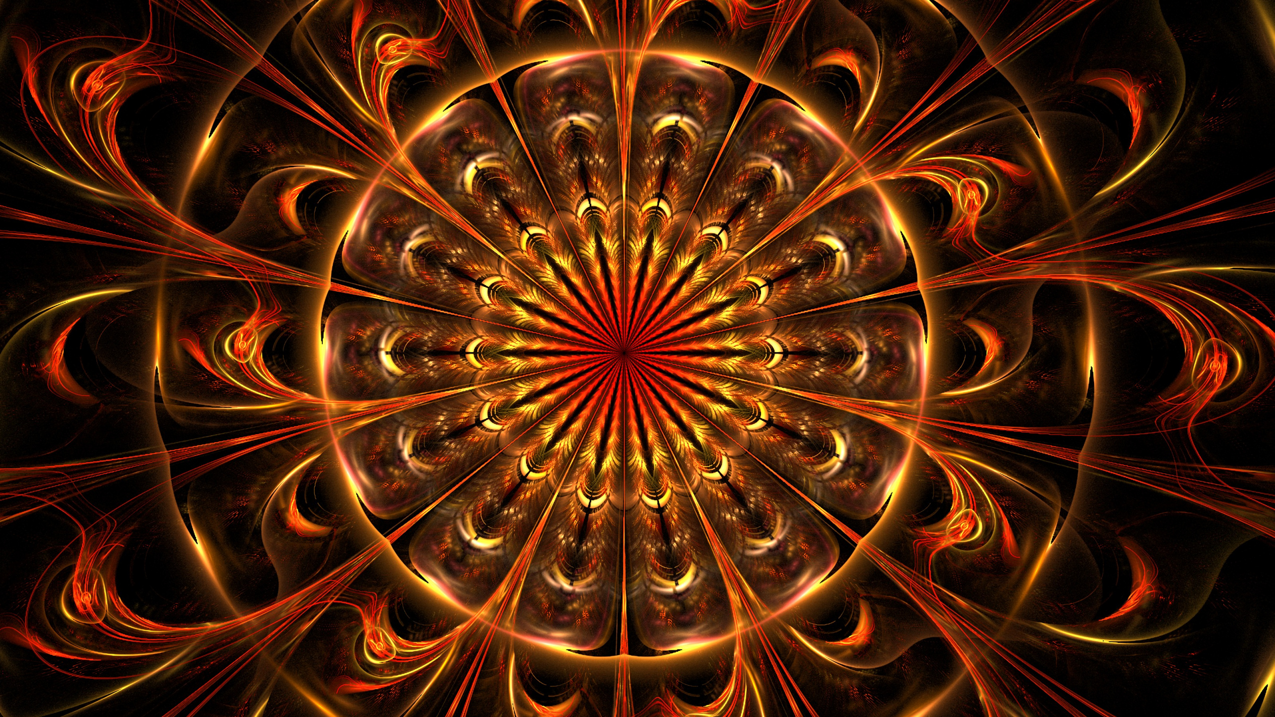 分形, 对称, 分形技术, 艺术, 迷幻术 壁纸 2560x1440 允许