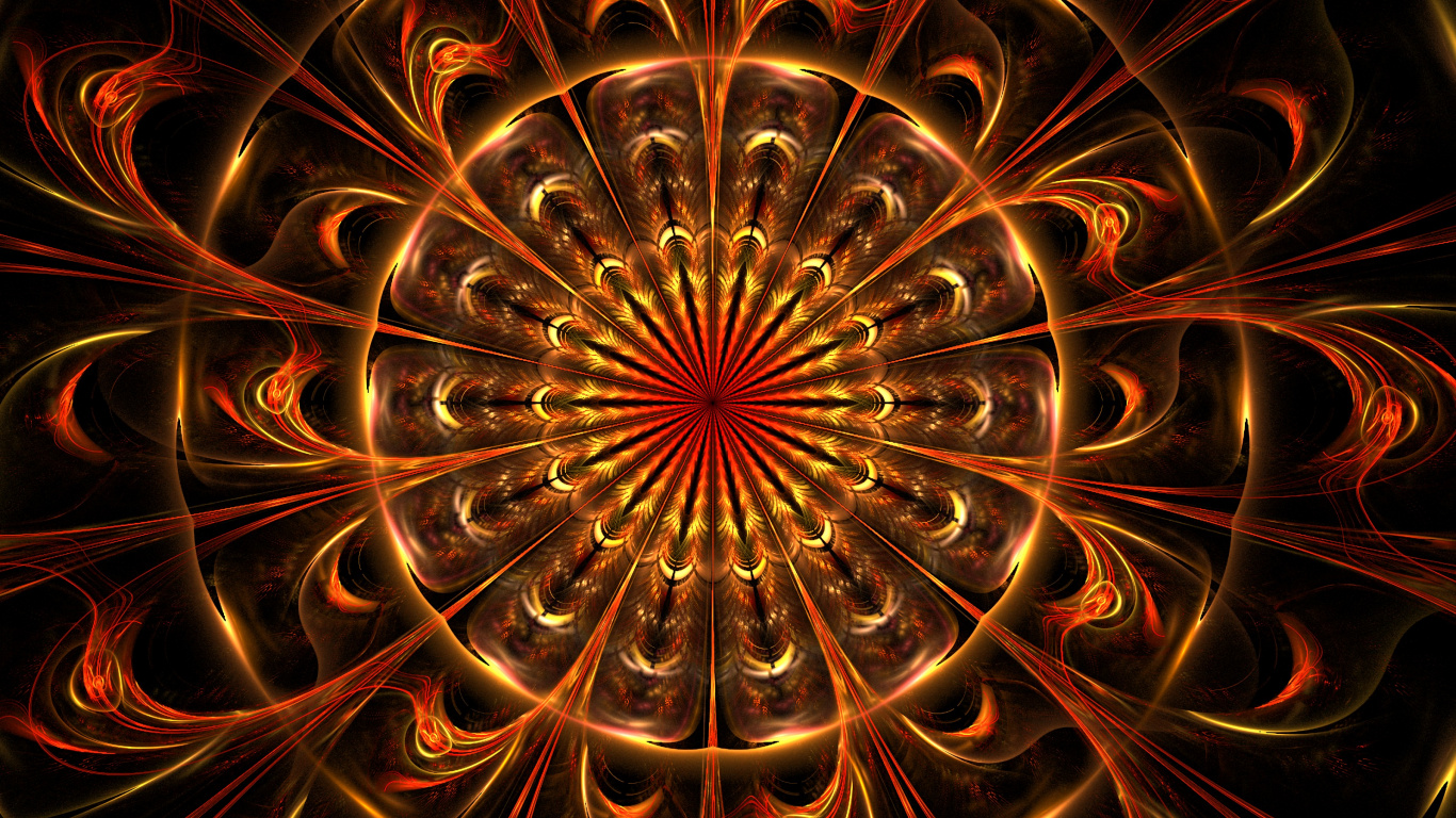 Braune Und Schwarze Runde Abbildung. Wallpaper in 1366x768 Resolution