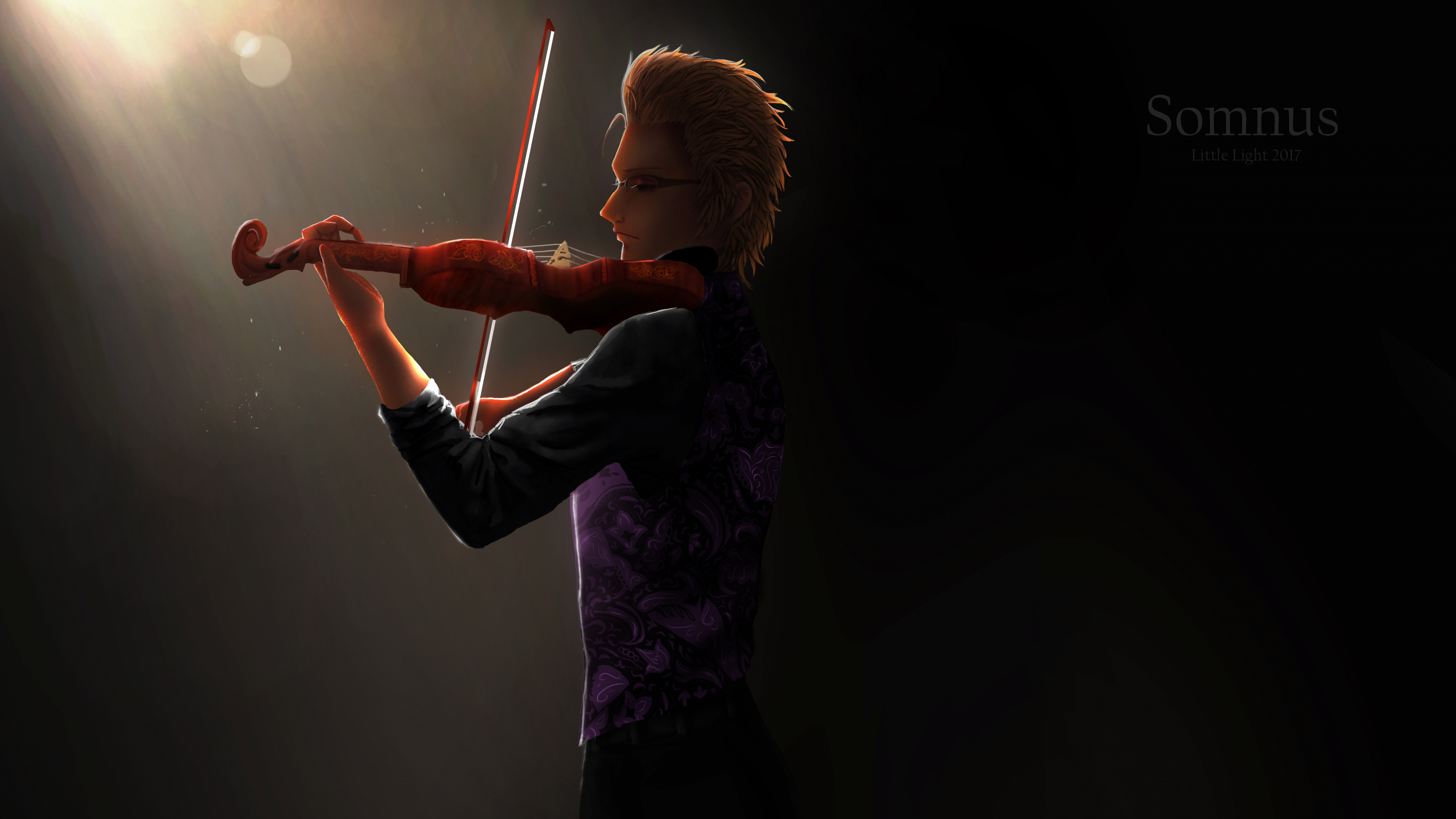 Fille en Veste Violette Tenant Des Guirlandes Lumineuses. Wallpaper in 3840x2160 Resolution