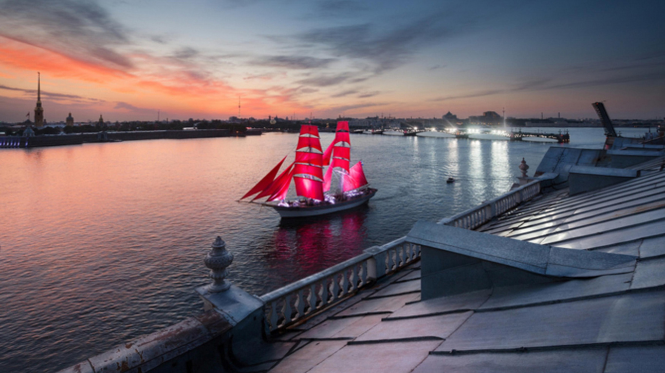 Rotes Und Weißes Segelboot Auf Dem Gewässer Tagsüber. Wallpaper in 1366x768 Resolution