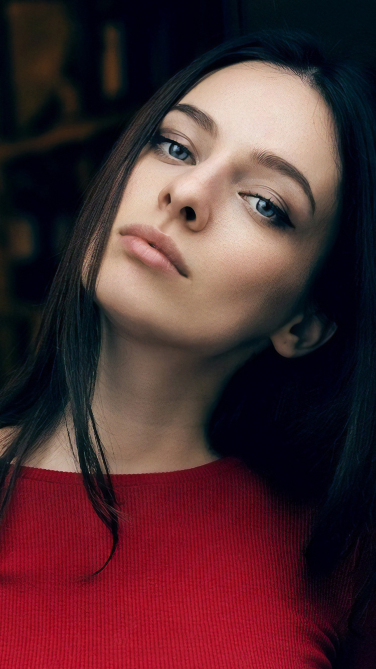 Hair, Face, Lip, Red, Beauty. Wallpaper in 750x1334 Resolution