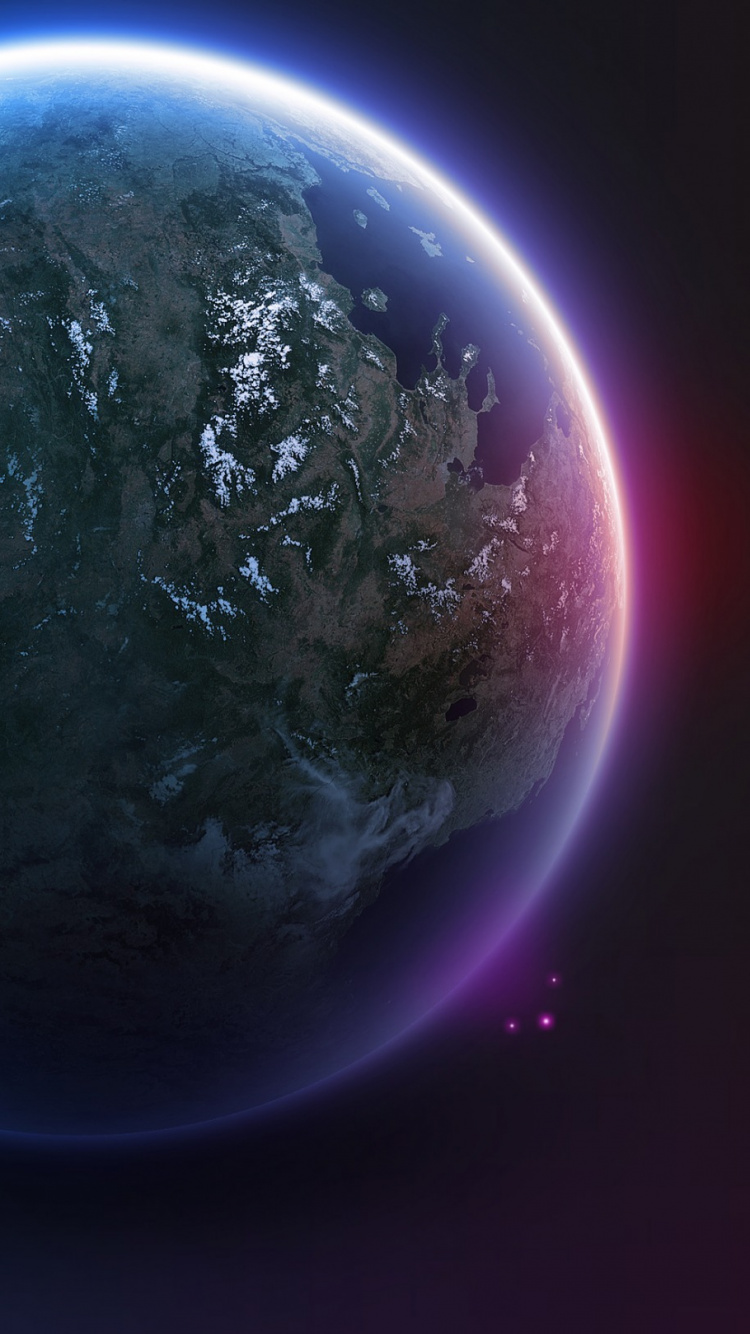 Planète Bleue et Blanche Avec Fond Blanc. Wallpaper in 750x1334 Resolution