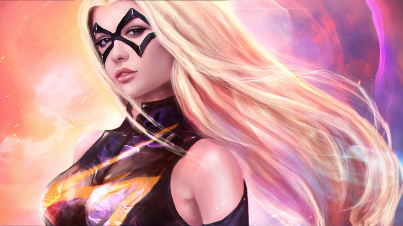 Frau im Schwarzen Tanktop. Wallpaper in 1366x768 Resolution