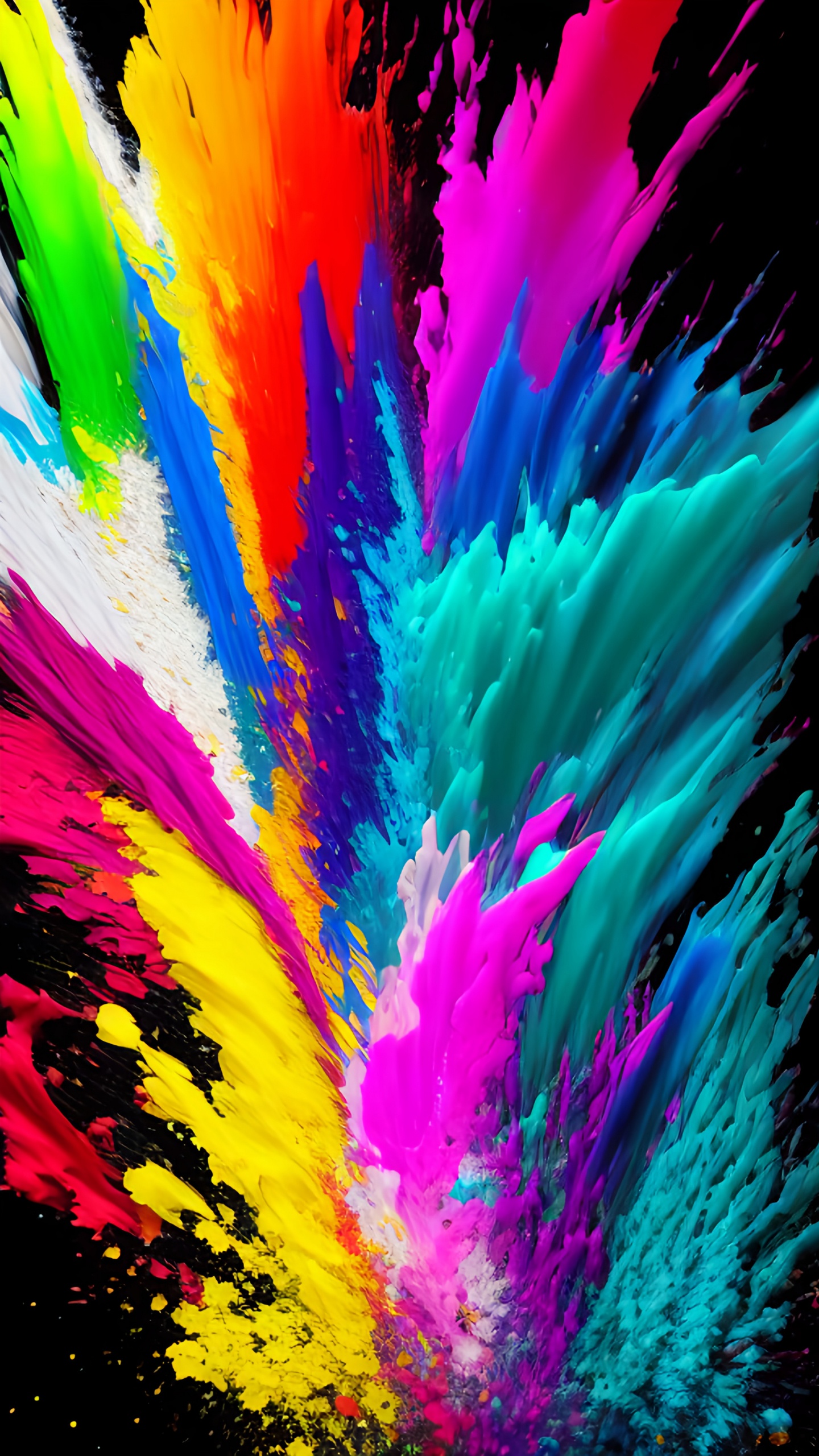 羽毛, 艺术, 分形技术, 色彩, 品红色 壁纸 1440x2560 允许