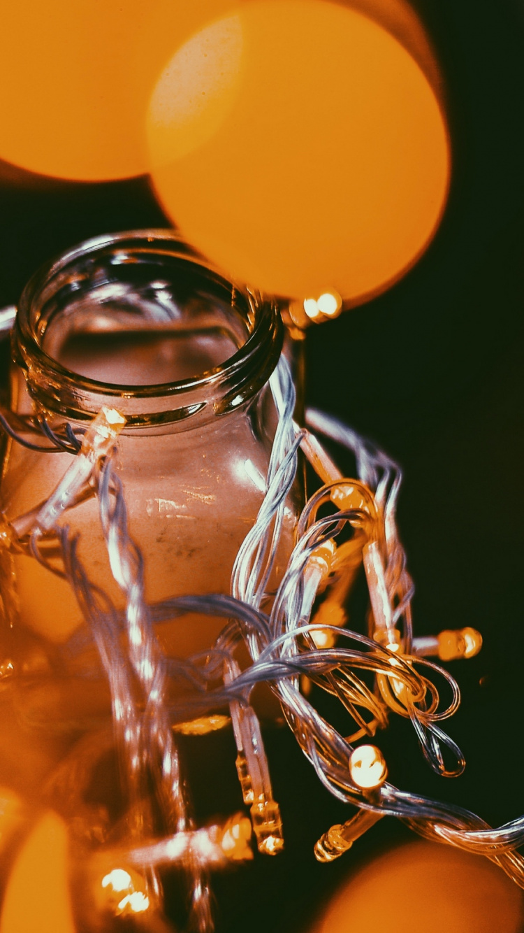 Bokeh, Light, Jar, Invertebrate, Insect. Wallpaper in 750x1334 Resolution