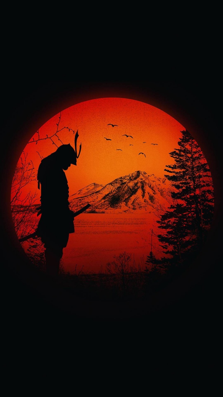 Samurai, Kunstwerk, Rnin, Ninja, Zeichnung. Wallpaper in 720x1280 Resolution