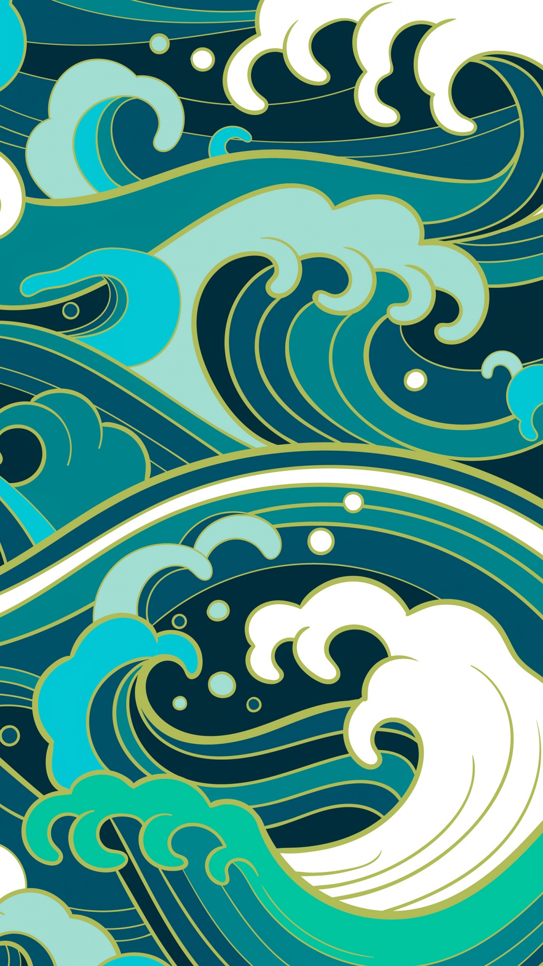 Pattern, Vector Graphics, Graphics, White, Green. Wallpaper in 1080x1920 Resolution