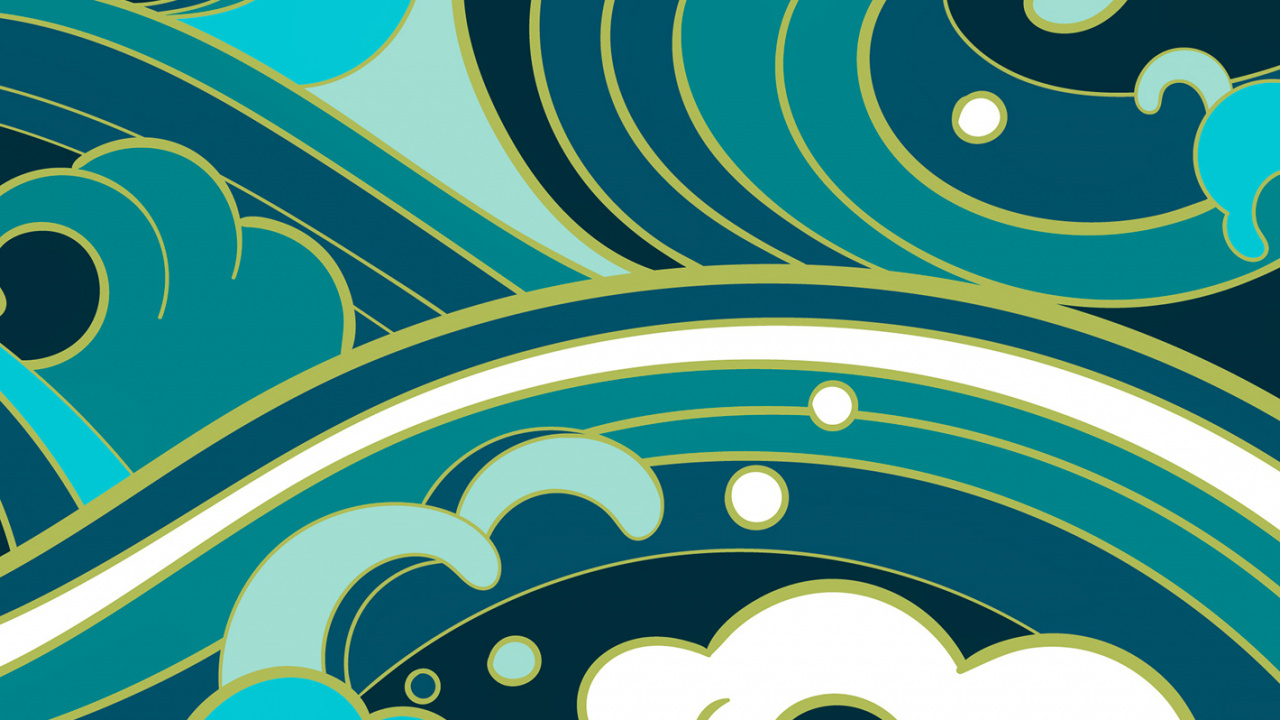 Pattern, Vector Graphics, Graphics, White, Green. Wallpaper in 1280x720 Resolution
