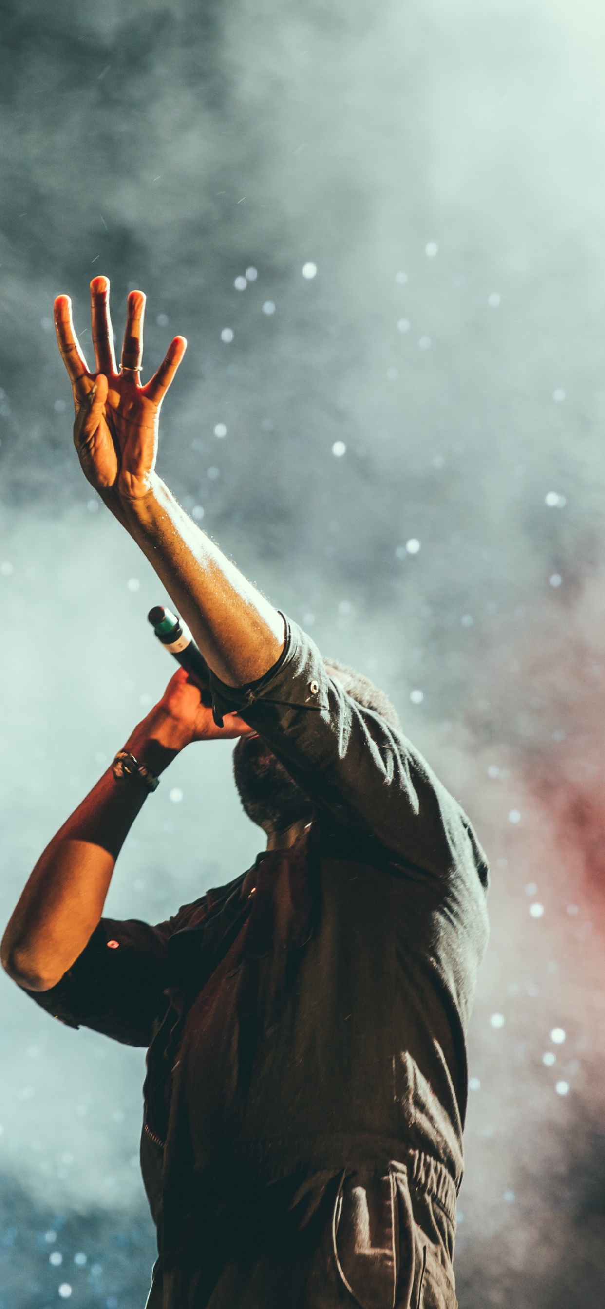 Water, Performance, Space, Music, Singer. Wallpaper in 1242x2688 Resolution