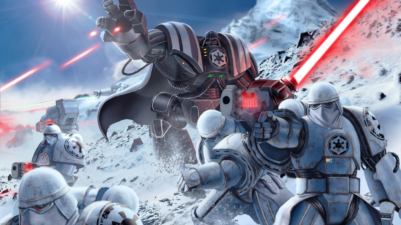 Darth Vader, Warhammer, Star Wars, Stormtrooper, Jeu Pc. Wallpaper in 1366x768 Resolution