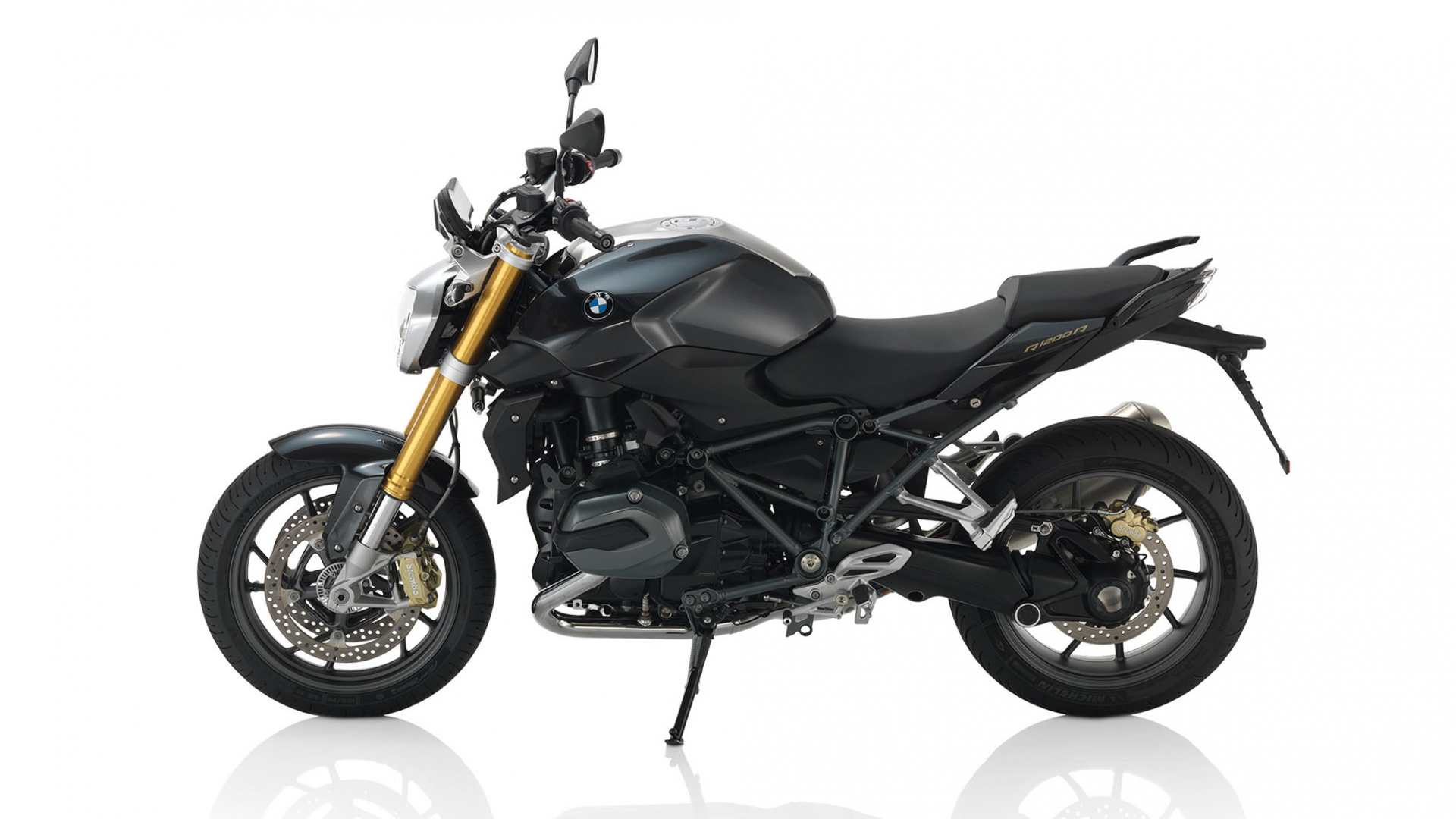 Black and Brown Naked Motorcycle. Wallpaper in 1920x1080 Resolution