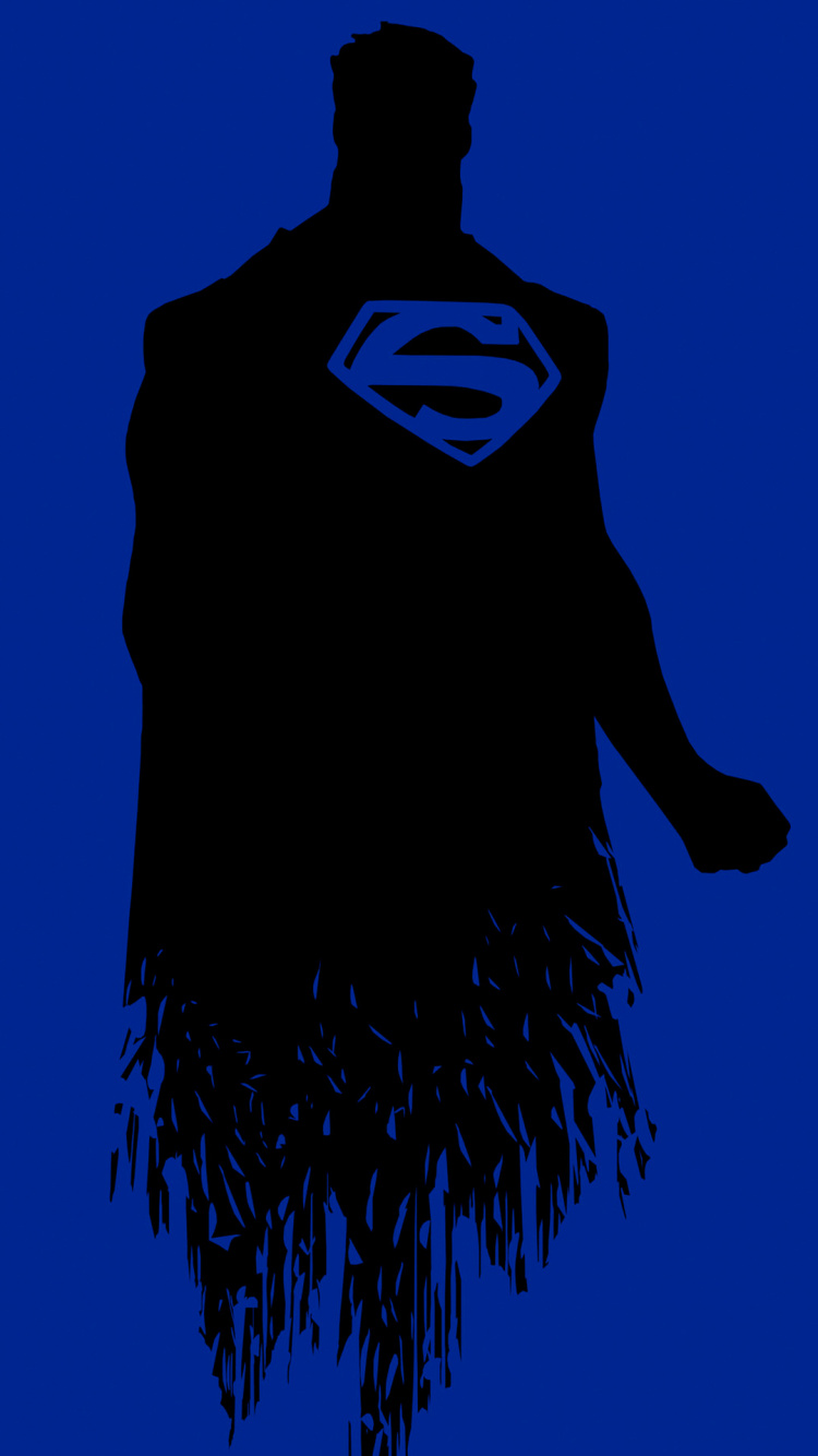 Superman, Superhero, Amoled, Outerwear, Azure. Wallpaper in 750x1334 Resolution