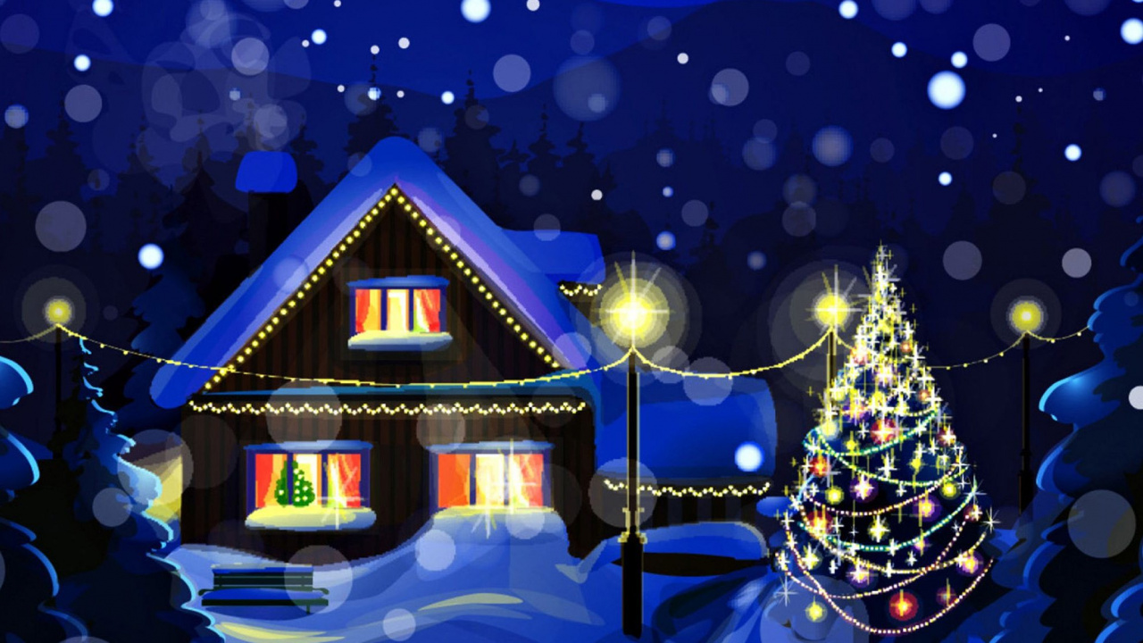 Weihnachten, Winter, Weihnachtsdekoration, Weihnachtsbaum, Veranstaltung. Wallpaper in 1280x720 Resolution