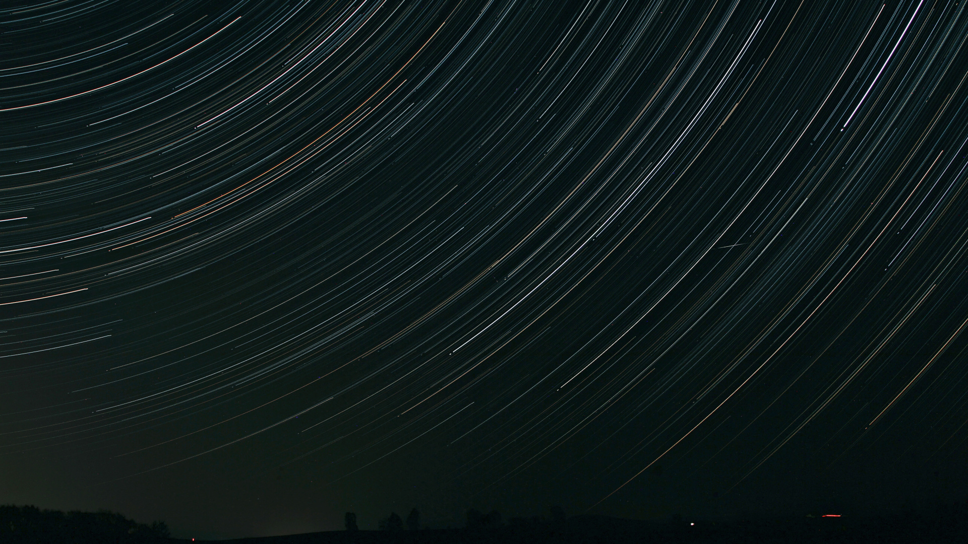 Photographie en Accéléré D'étoiles Pendant la Nuit. Wallpaper in 1920x1080 Resolution