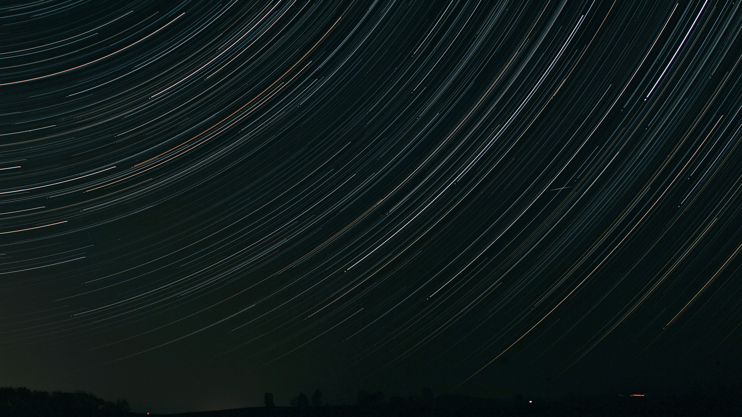 Time Lapse Photography of Stars During Night Time. Wallpaper in 2560x1440 Resolution