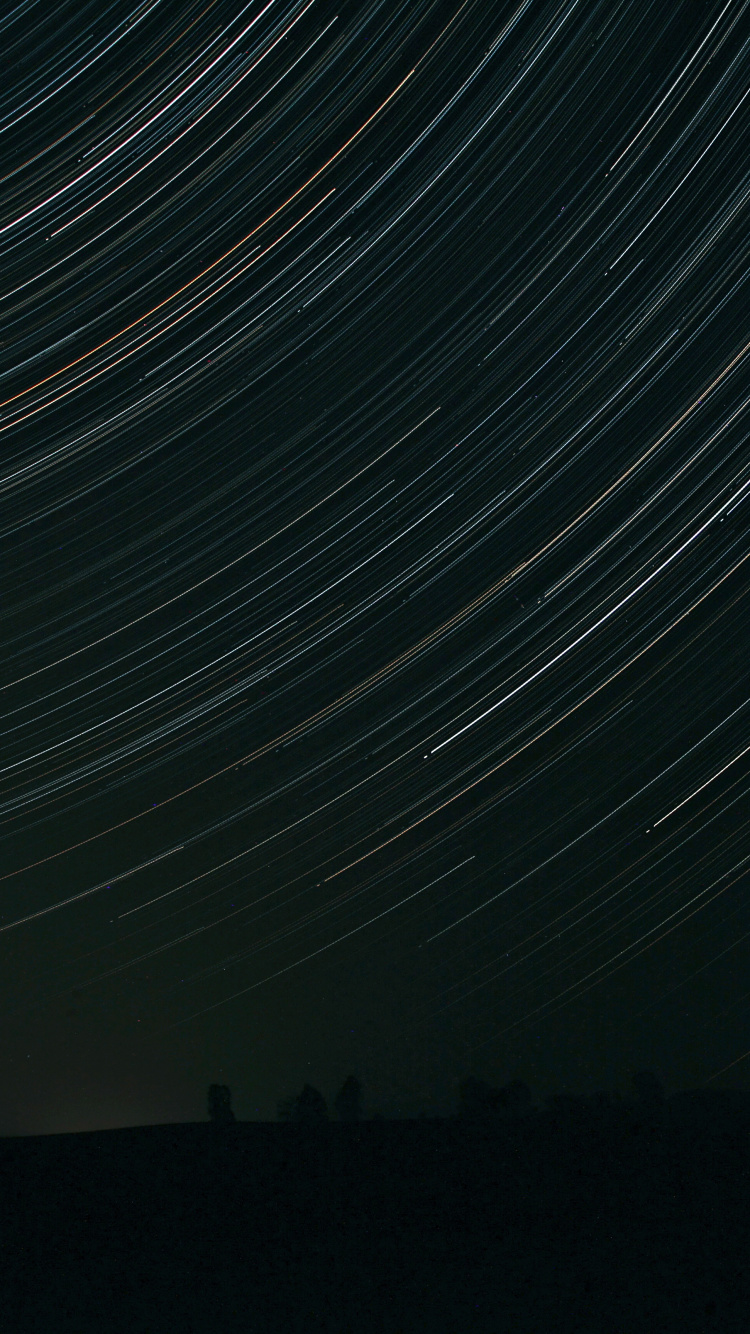 Time Lapse Photography of Stars During Night Time. Wallpaper in 750x1334 Resolution