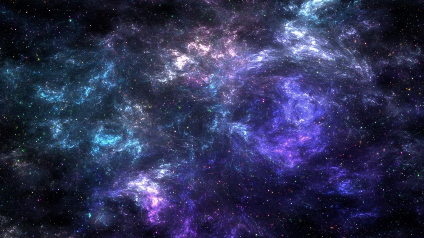 Purple and Blue Galaxy Illustration. Wallpaper in 1366x768 Resolution