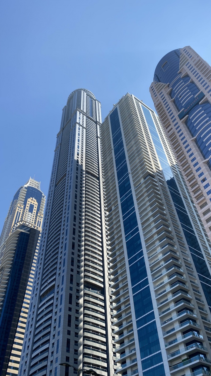 Dubai, Blue, Tower Block, Daytime, Architecture. Wallpaper in 720x1280 Resolution