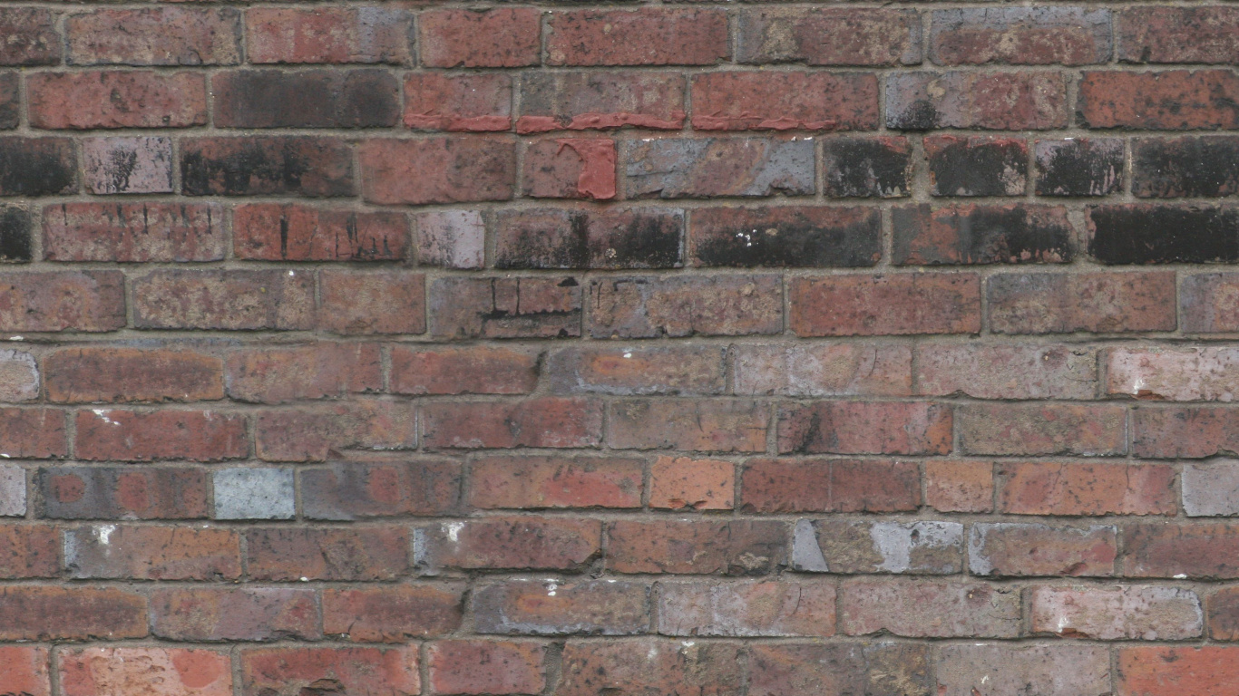 Pared de Ladrillo Marrón y Gris. Wallpaper in 1366x768 Resolution