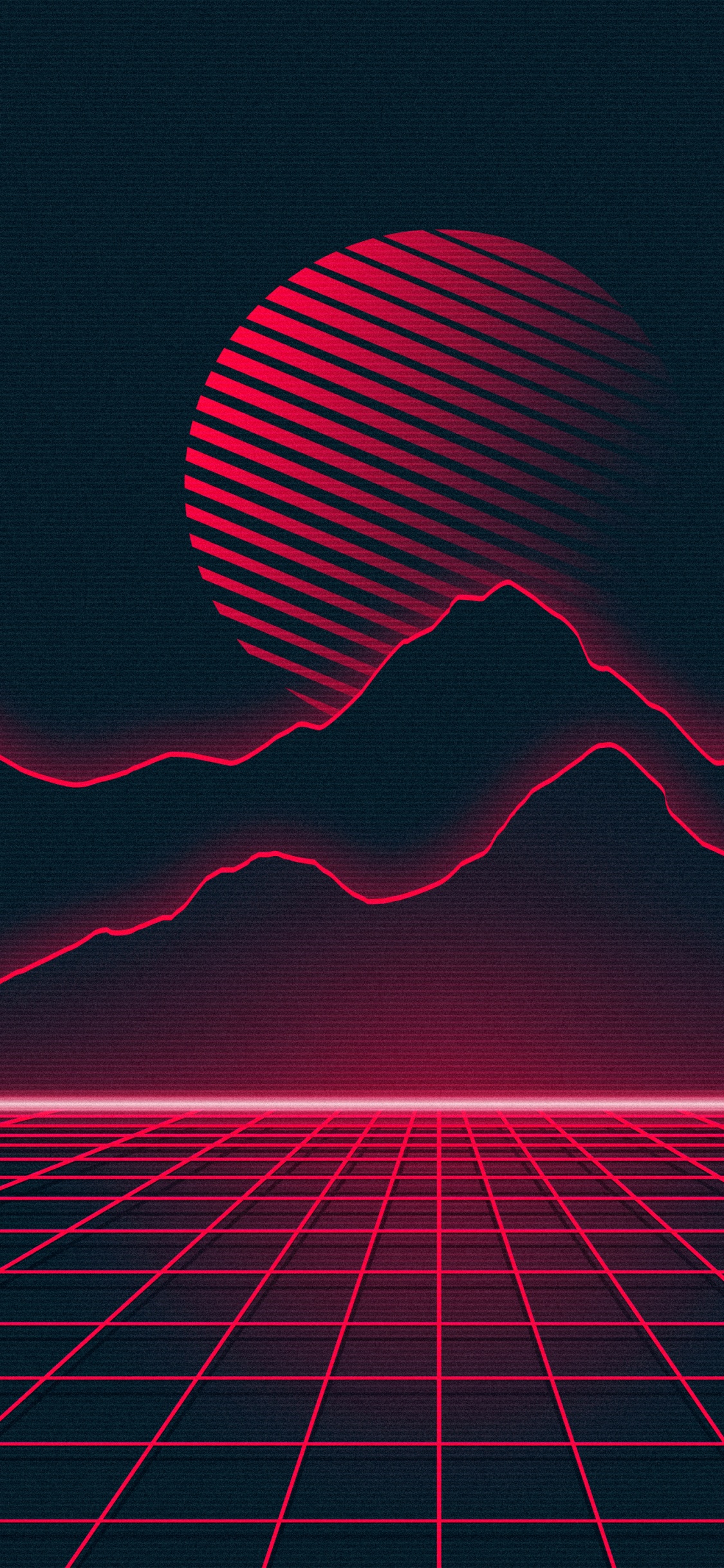 Synthwave, Light, Nature, Purple, Black. Wallpaper in 1125x2436 Resolution