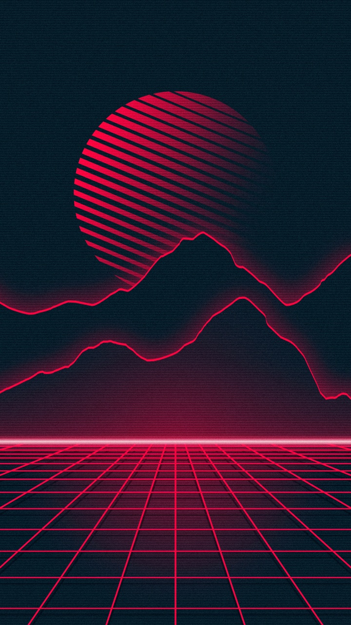 Synthwave, Light, Nature, Purple, Black. Wallpaper in 720x1280 Resolution