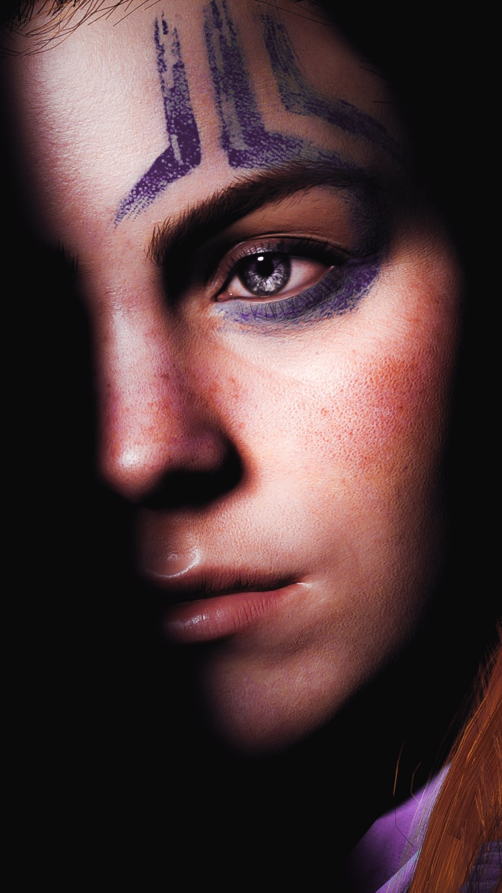 Horizon Zero Dawn, Aloy, Face, Hair, Eyebrow. Wallpaper in 720x1280 Resolution