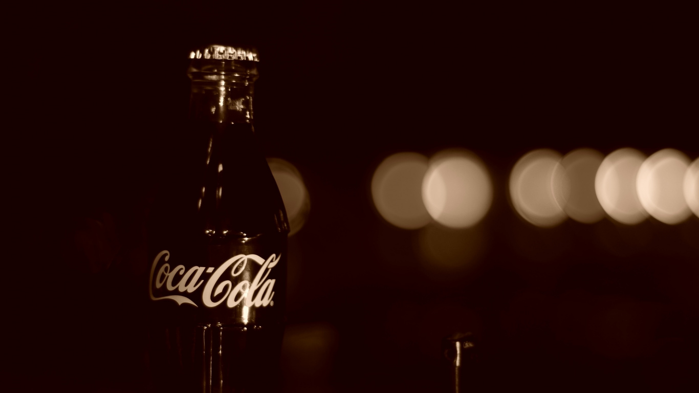 Coca Cola Zero Glass Bottle. Wallpaper in 1366x768 Resolution