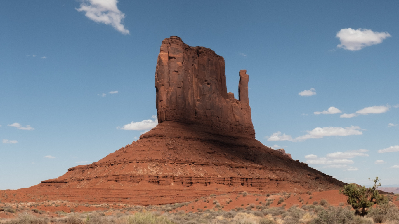 Mountainous Landforms, Butte, Rock, Natural Environment, Formation. Wallpaper in 1366x768 Resolution