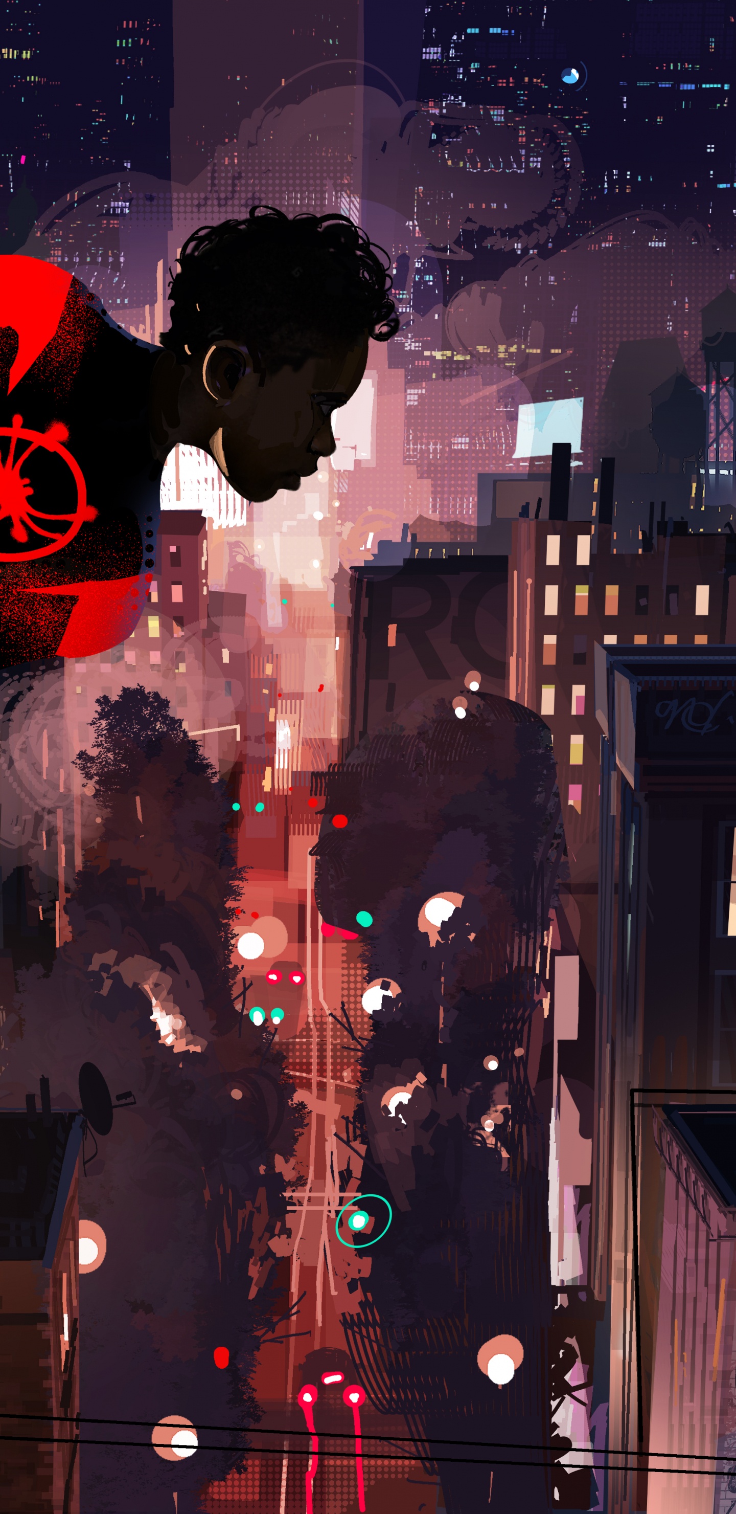 Spider-man, Miles Morales, Spider Verse Concept Art, Concept Art, Art. Wallpaper in 1440x2960 Resolution