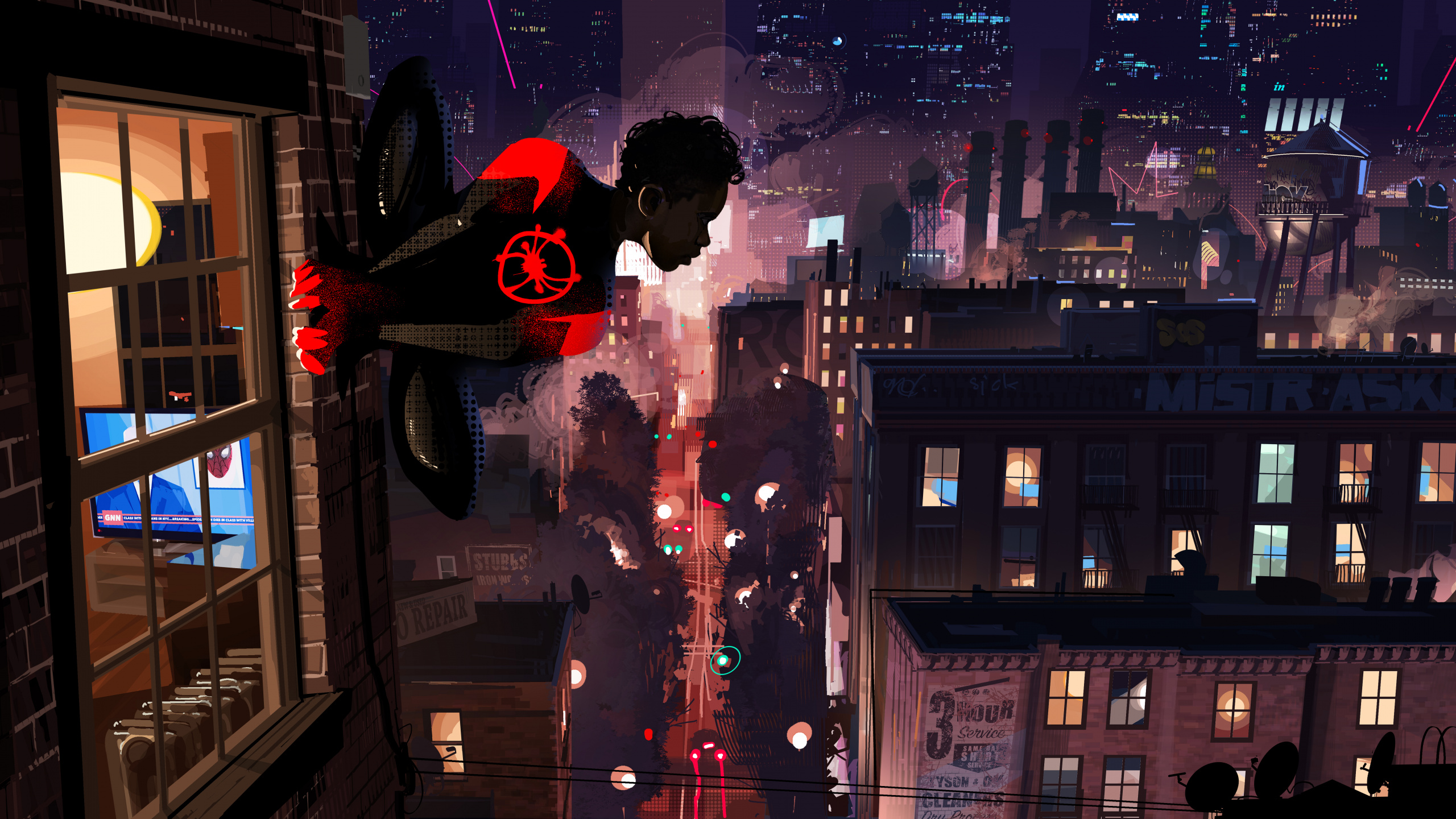 Spider-man, Miles Morales, Spinnenvers Konzeptkunst, Kunst, Design. Wallpaper in 2560x1440 Resolution