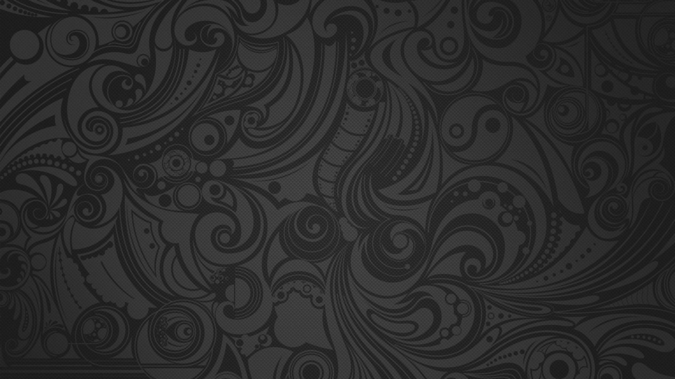 Black and White Floral Textile. Wallpaper in 1366x768 Resolution