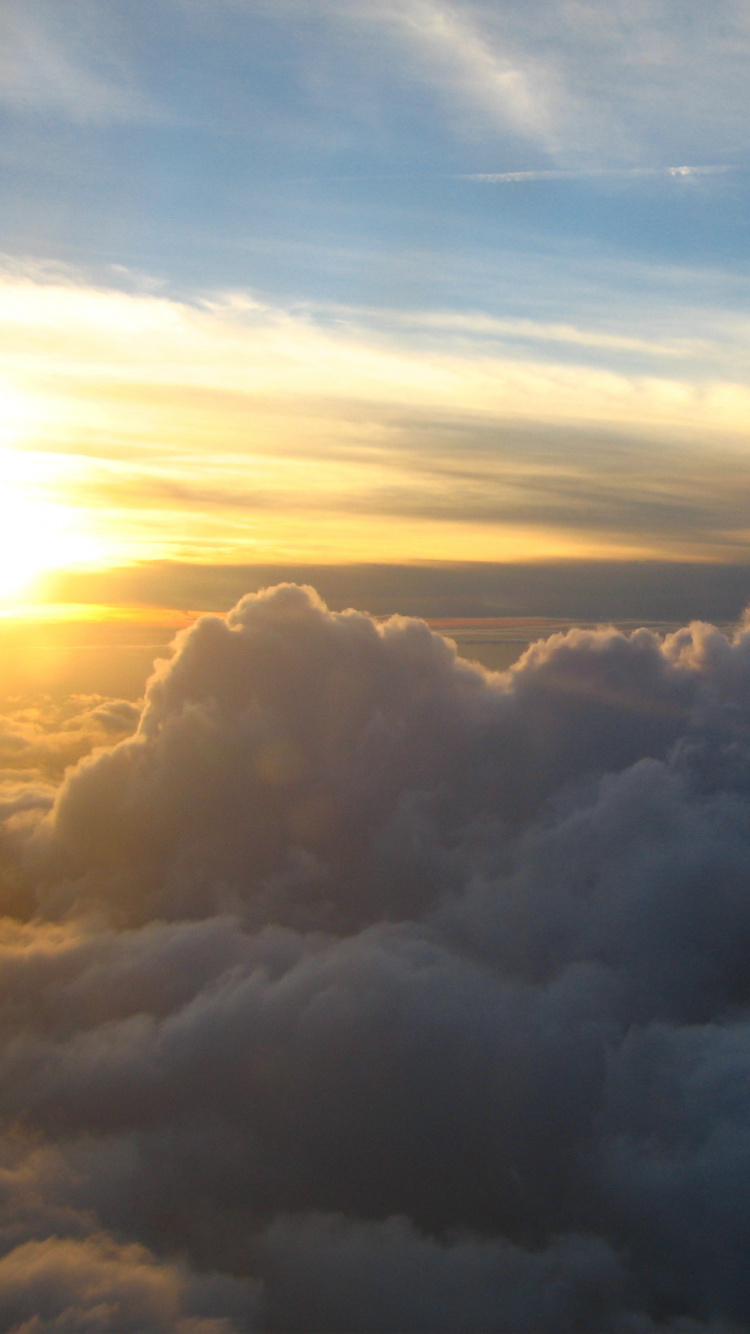 White Clouds and Blue Sky During Daytime. Wallpaper in 750x1334 Resolution