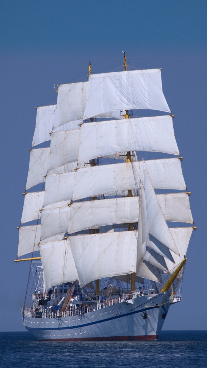 Velero Blanco en el Mar Durante el Día. Wallpaper in 720x1280 Resolution